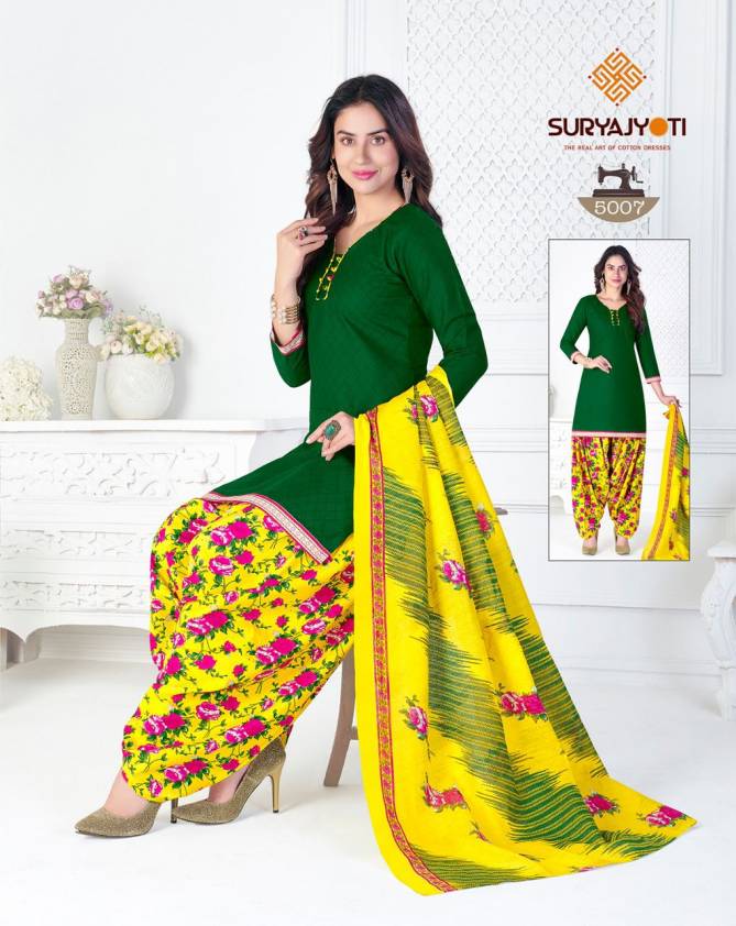 Suryajyoti Trendy Patiyala 5 Casual Daily Wear Cotton Printed Dress Materail Collection